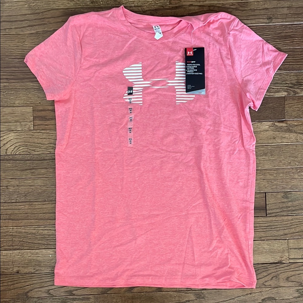 NWT Under Armour Coral Tee with Logo